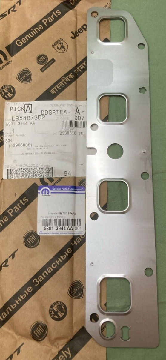 NEW GENUINE MOPAR 53013944AA Exhaust Manifold Gasket Right