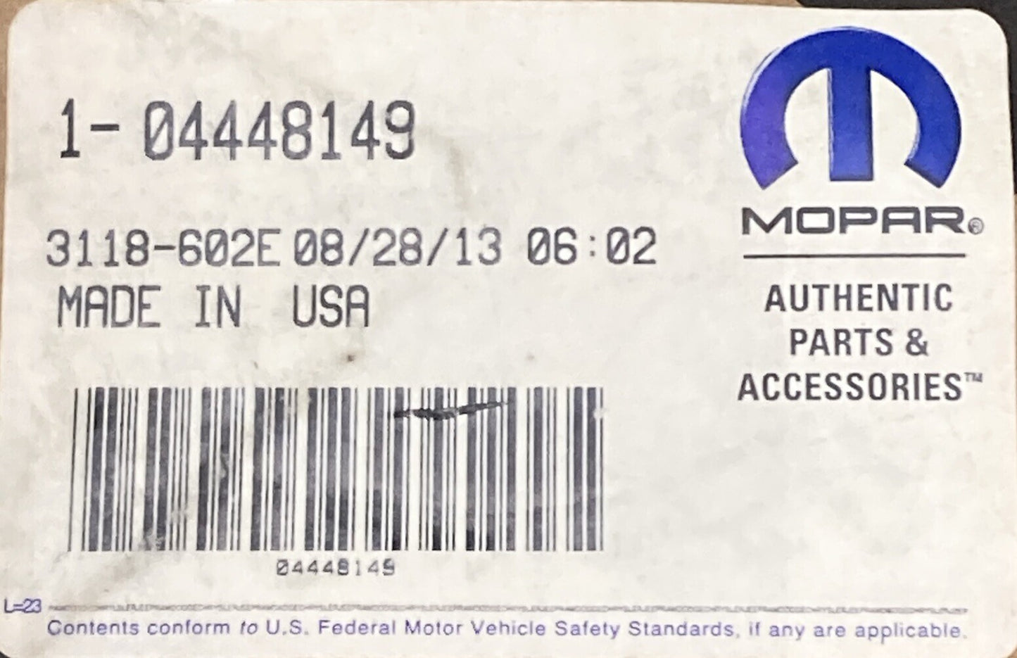 NEW GENUINE MOPAR 04448149 CROSSOVER PIPE GASKET