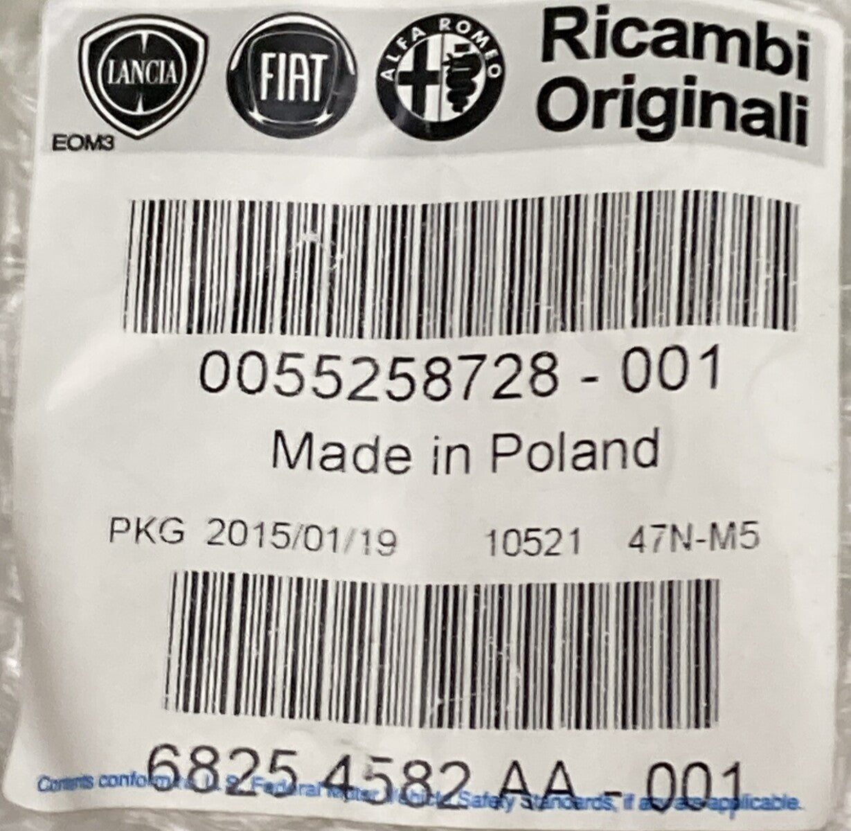 NEW GENUINE MOPAR 68254582AA FUEL PRESSURE SENSOR