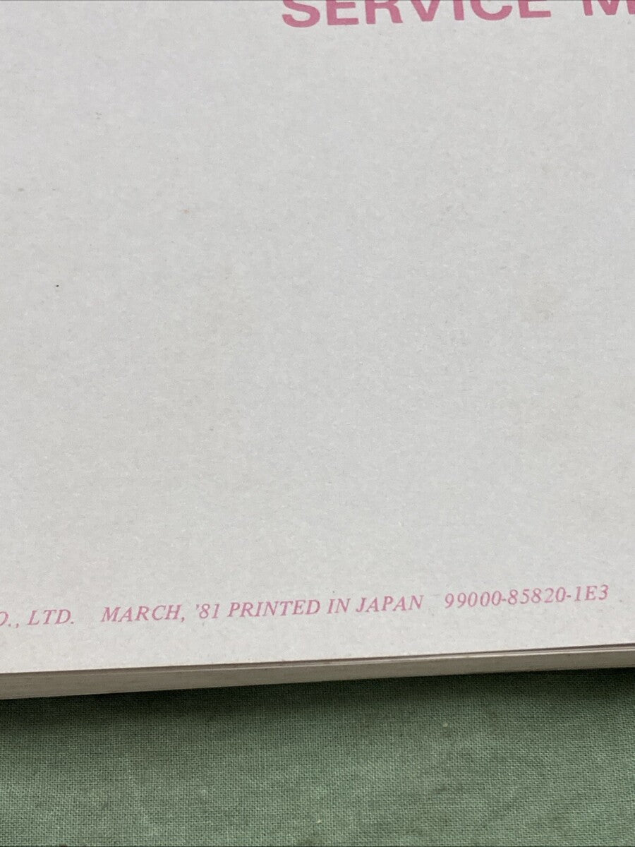 GENUINE SUZUKI 99000-85820-1E3 GS850G SERVICE MANUAL 1981