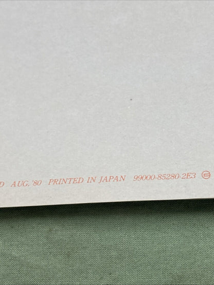 GENUINE SUZUKI 99000-85280-2E3 TS125 SUPPLEMENTARY SERVICE MANUAL 1980
