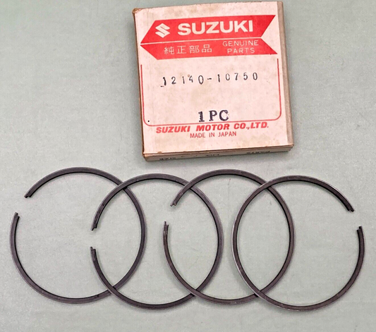 NEW GENUINE SUZUKI 12140-10750 PISTON RING SET, 1968 SUZUKI T200 TC200