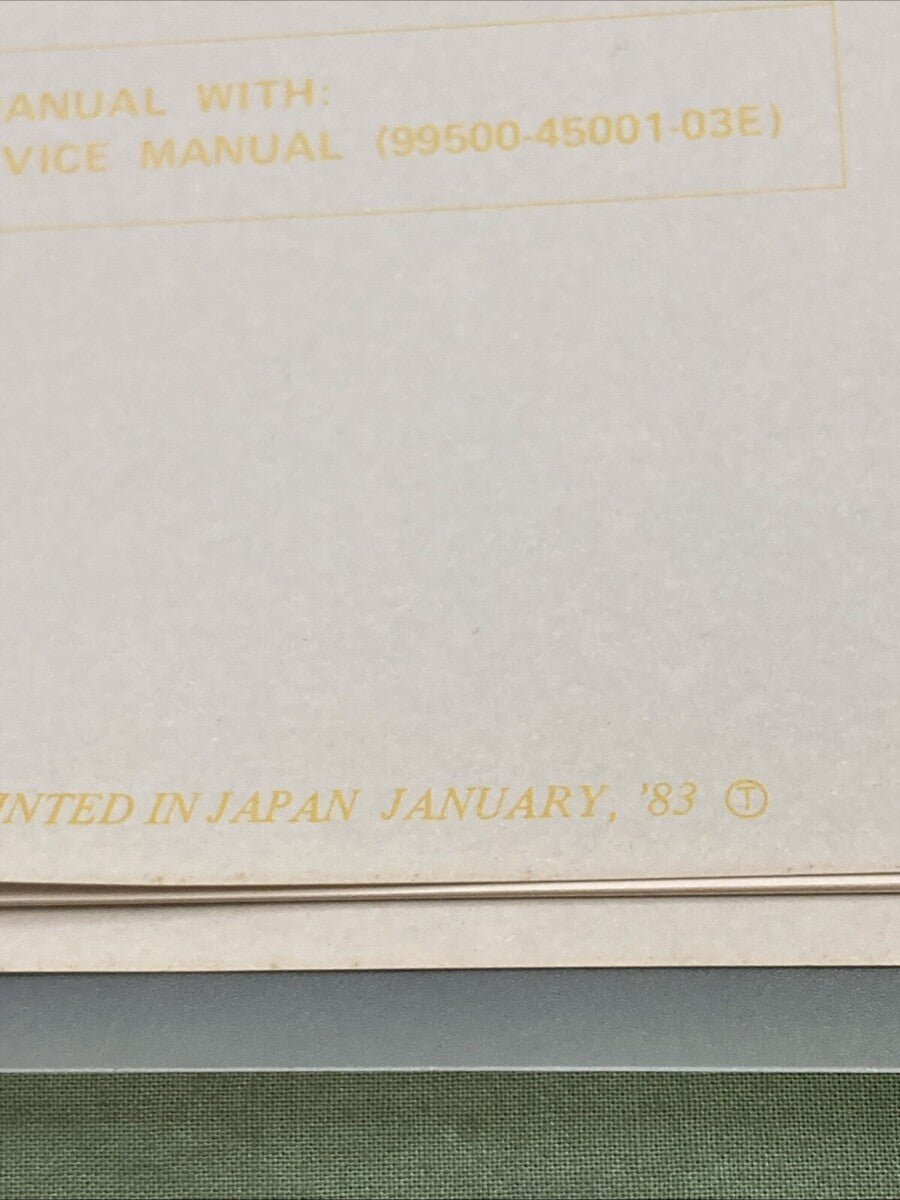 GENUINE SUZUKI 99501-45040-03E SP500 SUPPLEMENTARY SERVICE MANUAL 1983