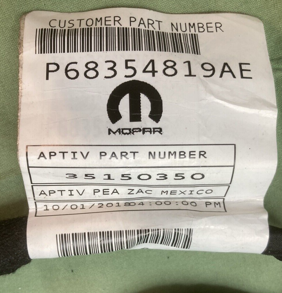 NEW GENUINE MOPAR 68354819AE Lift-Gate Wiring FITS 2018 Chrysler Pacifica