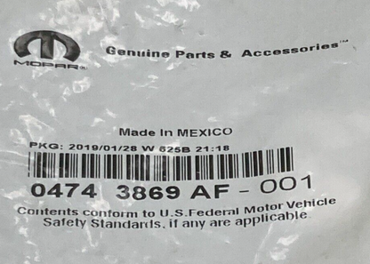 NEW GENUINE MOPAR 04743869AF Anti-Lock Brakes Sensor Left Rear FITS DODGE