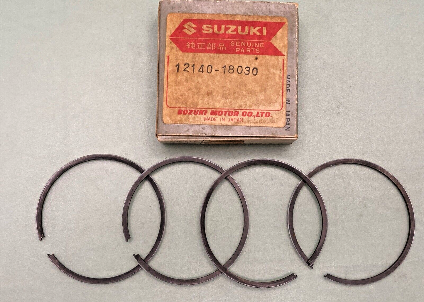 NEW GENUINE SUZUKI 12140-18030 PISTON RING SET, 1969 SUZUKI T305 TC305