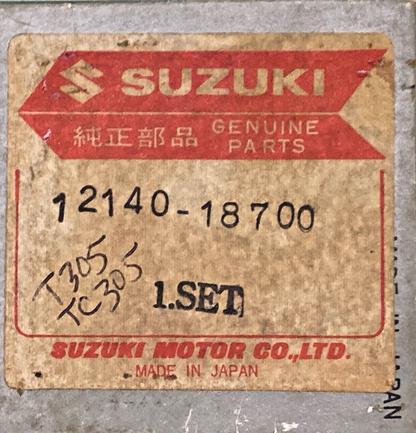 NEW GENUINE SUZUKI 12140-18700 PISTON RING SET, 1969 SUZUKI T305 TC305
