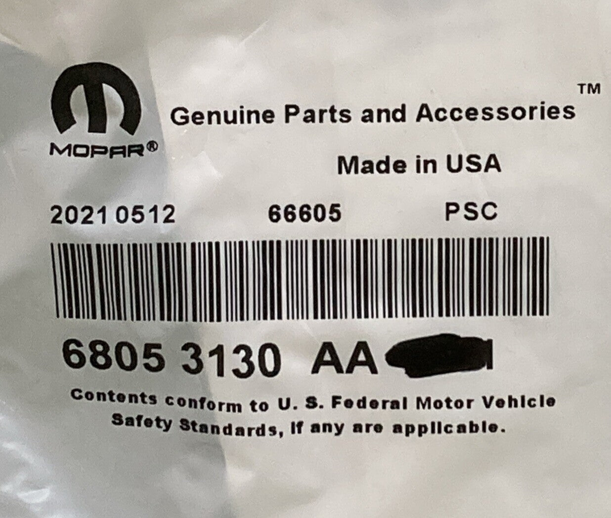 NEW GENUINE MOPAR 68053130AA Side Curtain AB Wiring, Right 2008-2009
