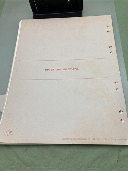 GENUINE SUZUKI 99501-38020-03E GS850G/GL SUPPLEMENTARY SERVICE MANUAL 1983