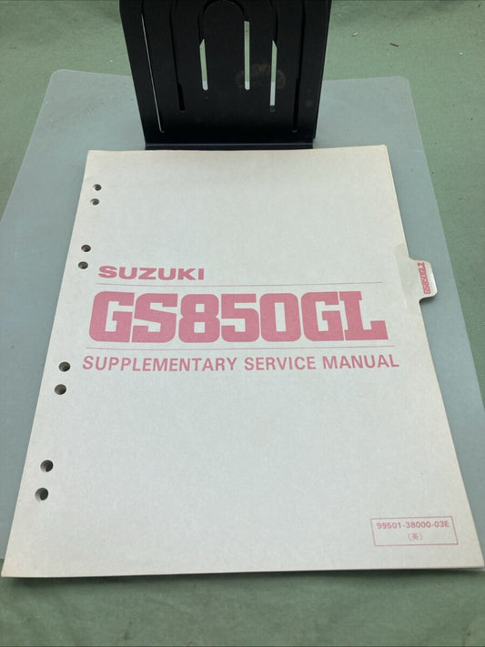 GENUINE SUZUKI 99501-38000-03E GS850GL SUPPLEMENTARY SERVICE MANUAL 1981