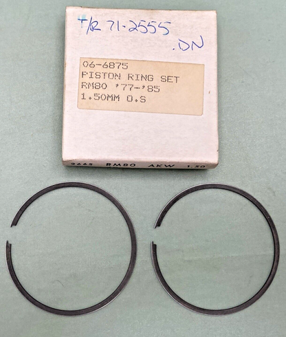 NEW REPLACES SUZUKI 06-6875 PISTON RING SET, RM80 '77-'85, 1.50MM