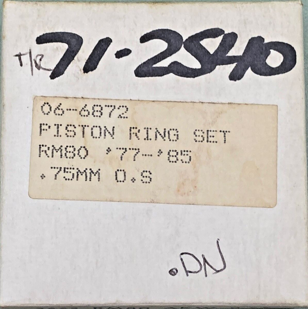 NEW REPLACES SUZUKI 06-6872 PISTON RING SET, RM80 '77-'85, .75MM
