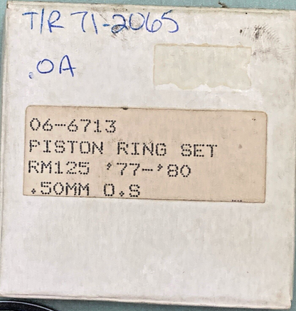 NEW REPLACES SUZUKI 06-6713 PISTON RING SET, RM125 '77-'80, .50MM