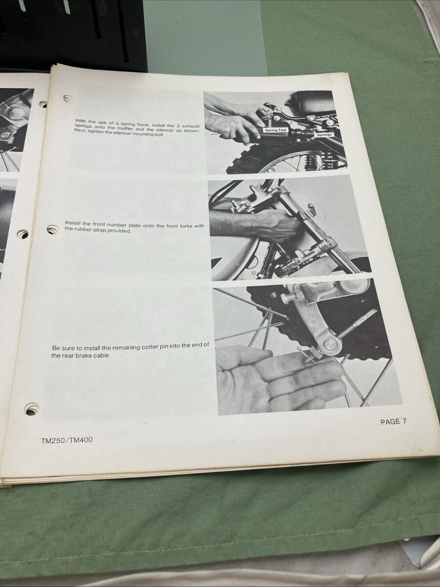 GENUINE SUZUKI TM250 CHAMPION/ TM400 CYCLONE ASSEMBLY AND PRE-DELIVERY SERVICE