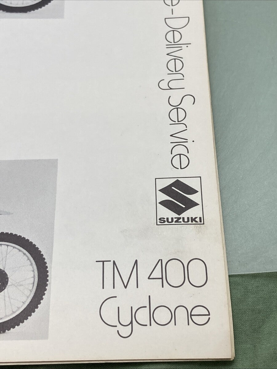 GENUINE SUZUKI TM250 CHAMPION/ TM400 CYCLONE ASSEMBLY AND PRE-DELIVERY SERVICE