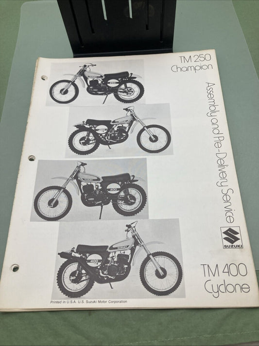 GENUINE SUZUKI TM250 CHAMPION/ TM400 CYCLONE ASSEMBLY AND PRE-DELIVERY SERVICE