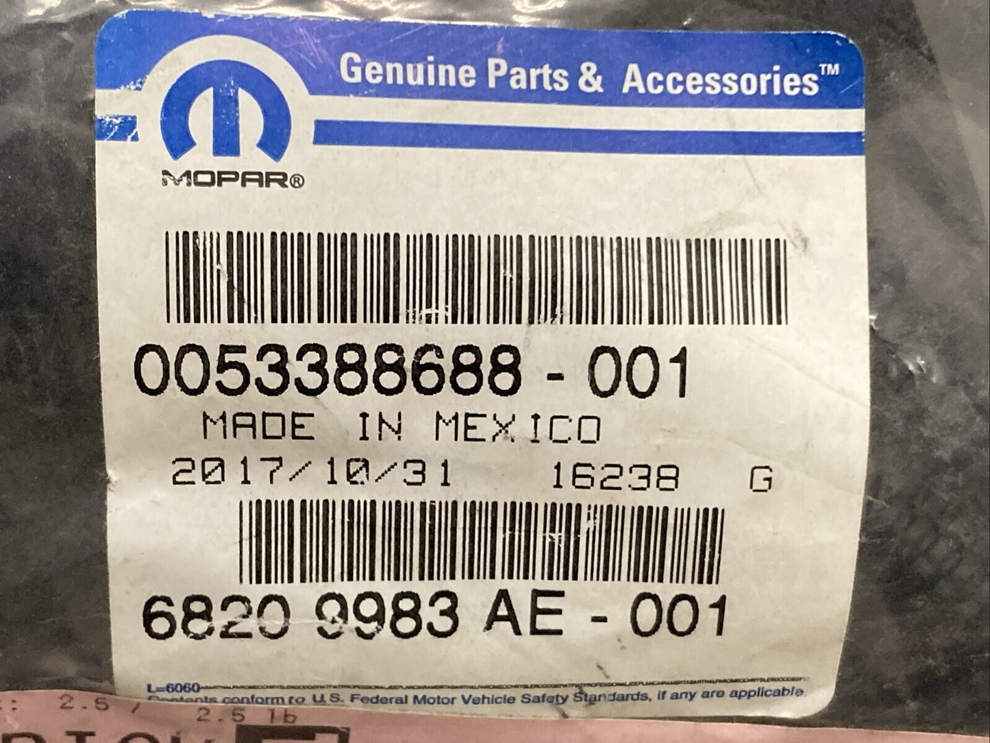 NEW GENUINE MOPAR 68209983AE Wiring-Front End Module