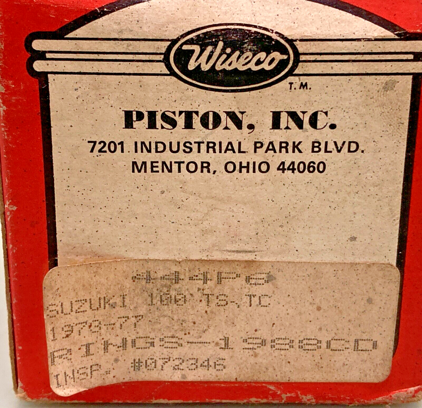 NEW GENUINE WISECO 444P6 HI-PERFORMANCE FORGED PISTON, SUZUKI
