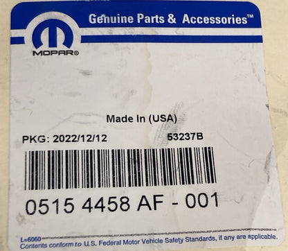 NEW GENUINE MOPAR 05154458AF POWER STEERING RETURN HOSE