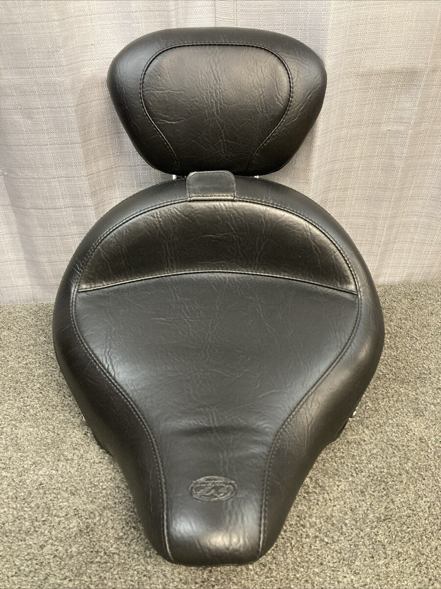 GENUINE MUSTANG 79915 Wide Studded Solo Seat With Driver Backrest Heritage 16-17