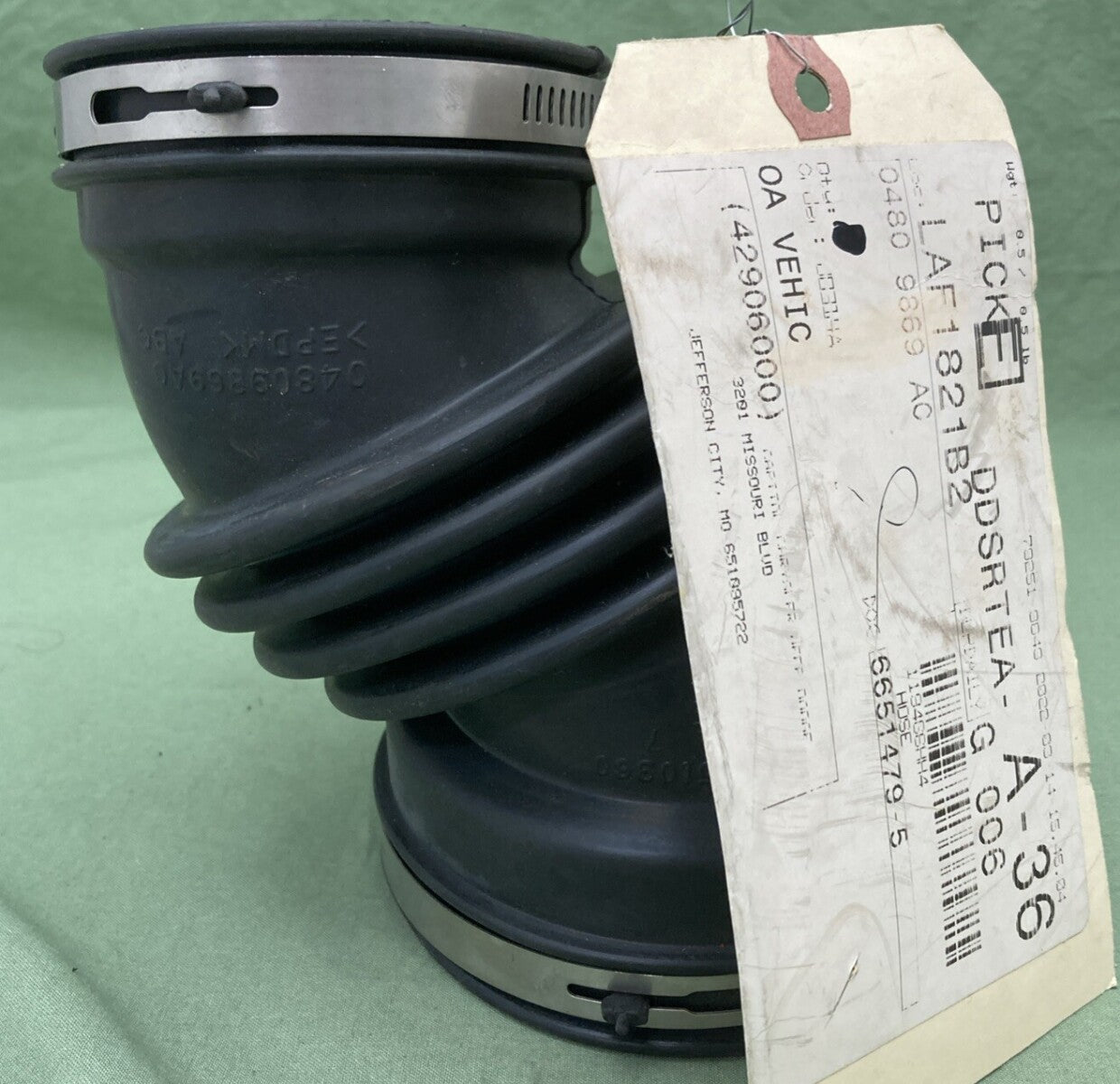 NEW REPLACES MOPAR 04809869AC Clean Air Hose 2008-2010 Mopar