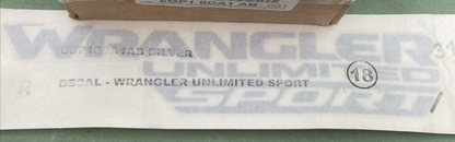NEW GENUINE MOPAR 6GP10CA1AB DECAL "Wrangler Unlimited Sport" SILVER