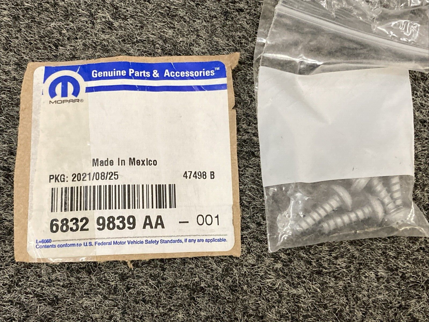 NEW GENUINE MOPAR 68329839AA Kit-Mounting 2017-2020 Chrysler Pacifica