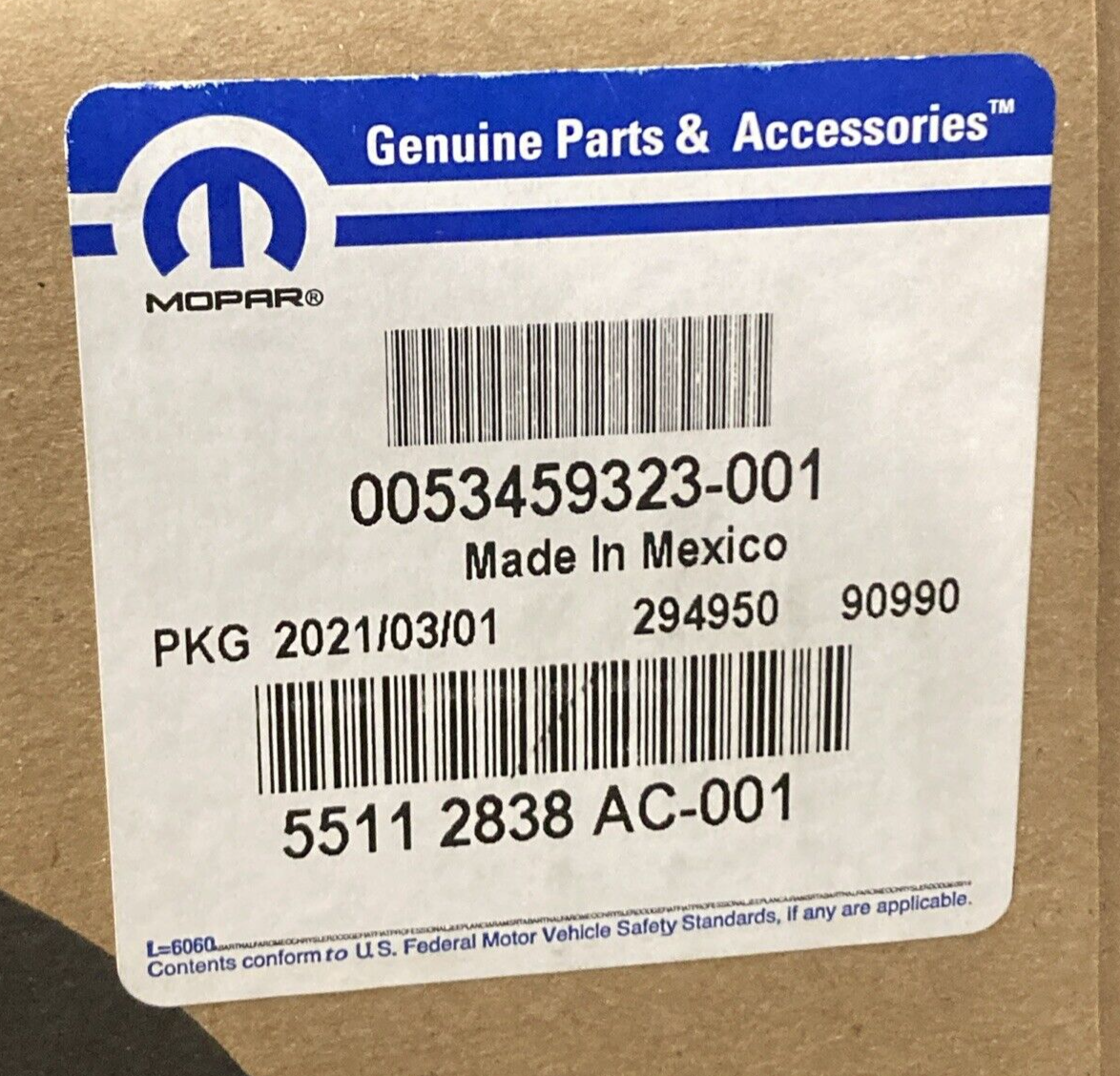 NEW GENUINE MOPAR 55112838AC Lamp-Tail 2018 Jeep Compass