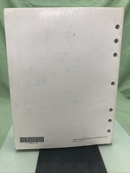 GENUINE YAMAHA LIT-18865-01-04 MARINE TECHNICAL GUIDE 2004