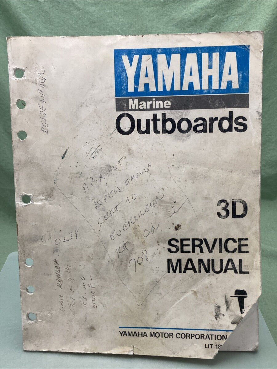 GENUINE YAMAHA LIT-18616-00-46 3D SERVICE MANUAL 1989