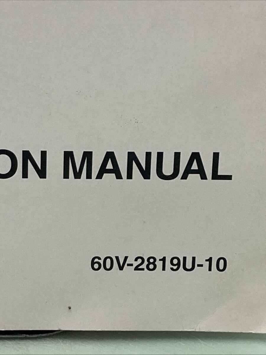 GENUINE YAMAHA 60V-2819U-10 DIAGNOSTIC SYSTEM INSTRUCTION MANUAL 2002