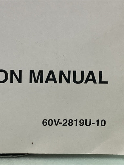 GENUINE YAMAHA 60V-2819U-10 DIAGNOSTIC SYSTEM INSTRUCTION MANUAL 2002