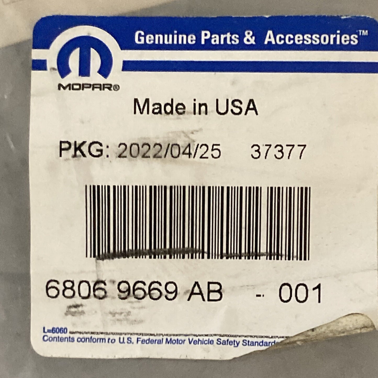 NEW GENUINE MOPAR 68069669AB Sill Cladding, Left SUPERCEDES 68069669AA