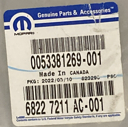 NEW GENUINE MOPAR 68227211AC Close Out Panel 2015-2023 Chrysler 300