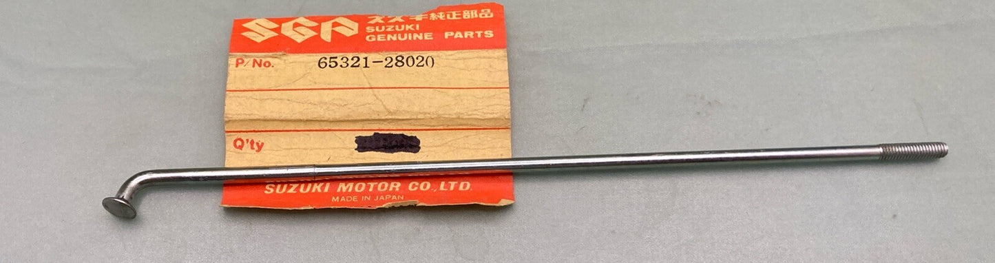 NEW GENUINE SUZUKI 65321-28020 REAR WHEEL SPOKE, NO NIPPLES