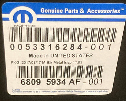 NEW GENUINE MOPAR 68095934AF Cowl Side Panel Right FITS '09-'24 RAM