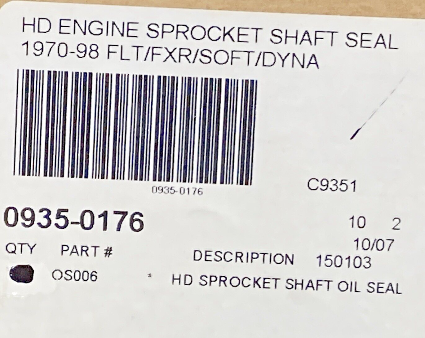 QTY 4 NEW COMETIC GASKET 0935-0176 HD ENGINE SPROCKET SHAFT OIL SEAL