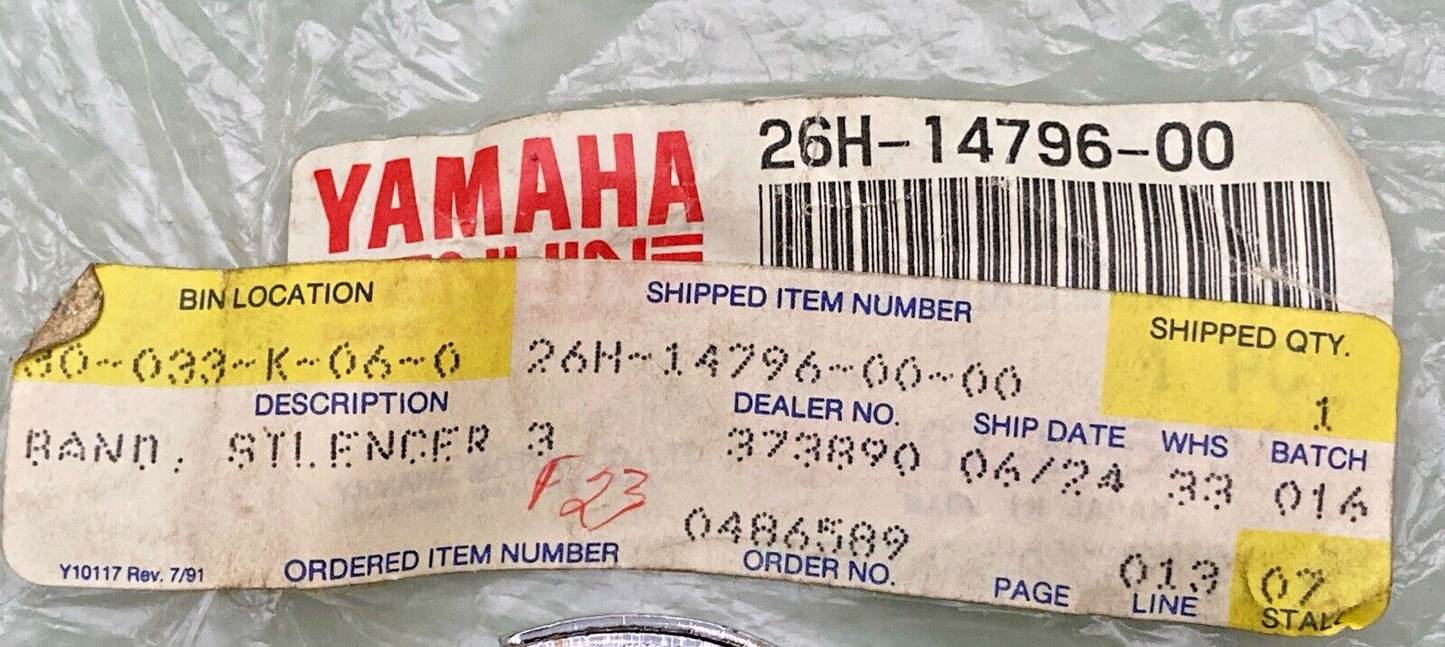 NEW GENUINE YAMAHA 26H-14796-00 BAND, SILENCER 4