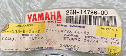 NEW GENUINE YAMAHA 26H-14796-00 BAND, SILENCER 4