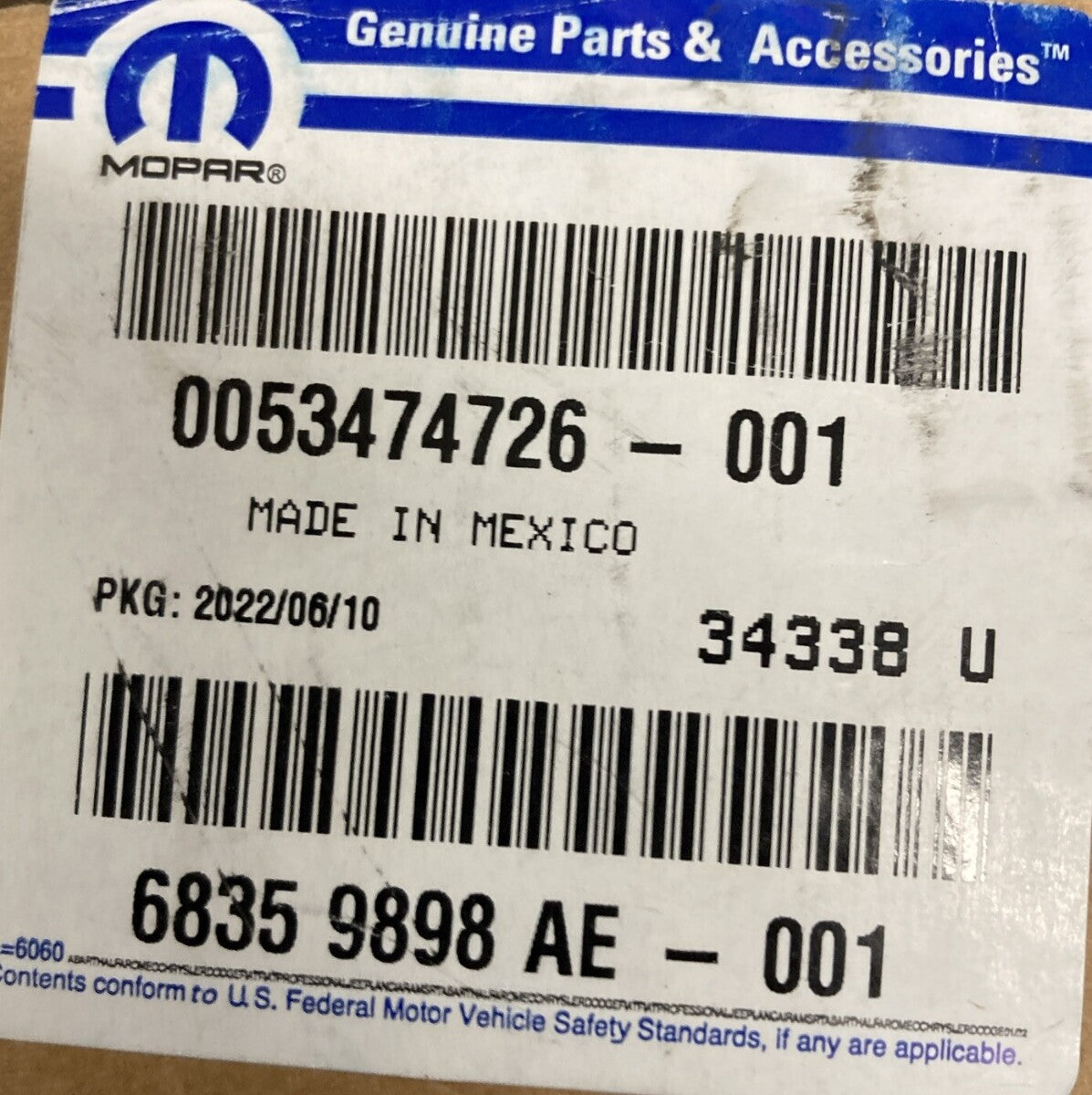 NEW  GENUINE MOPAR 68359898AE POWER TRAIN WIRING