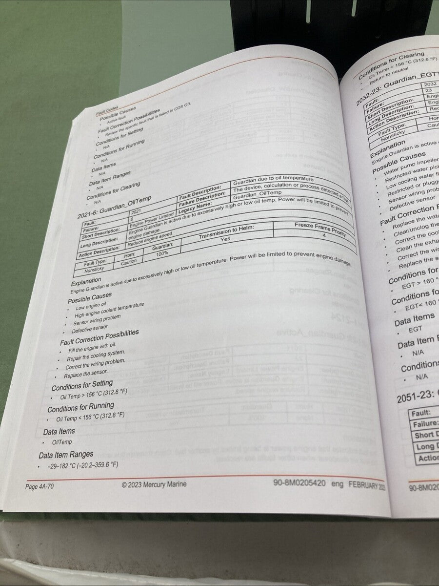 GENUINE MERCURY 90-8M0205420 350/400HP VERADO 350HP SEAPRO DIAGNOSTIC MANUAL '23