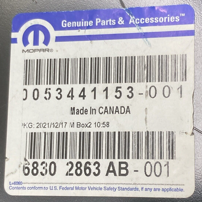 NEW GENUINE MOPAR 68302863AB Close Out Panel Left FITS '18-'24 JEEP WRANGLER