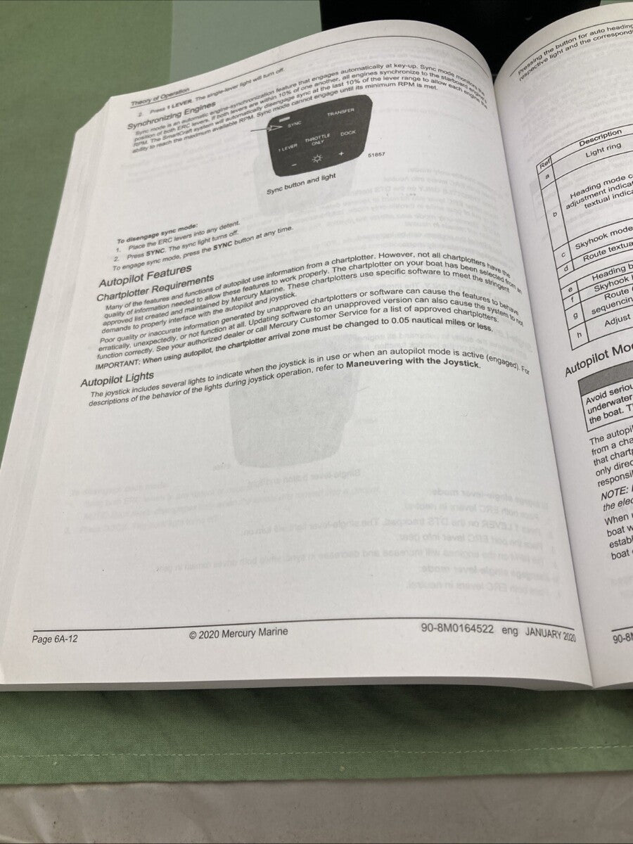 GENUINE MERCURY 90-8M0164522 JOYSTICK PILOTING FOR OUTBOARDS DIAGNOSTIC MANUAL