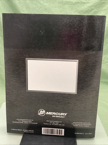 GENUINE MERCURY 90-8M0186413 25, 30 HP EFI FOURSTROKE SERVICE MANUAL 2022