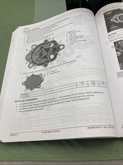 GENUINE MERCURY 90-8M0186413 25, 30 HP EFI FOURSTROKE SERVICE MANUAL 2022