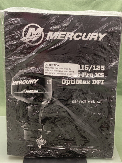 NEW GENUINE MERCURY 90-8M0047659 75/90/115/125/115 PRO XS SERVICE MANUAL 2010