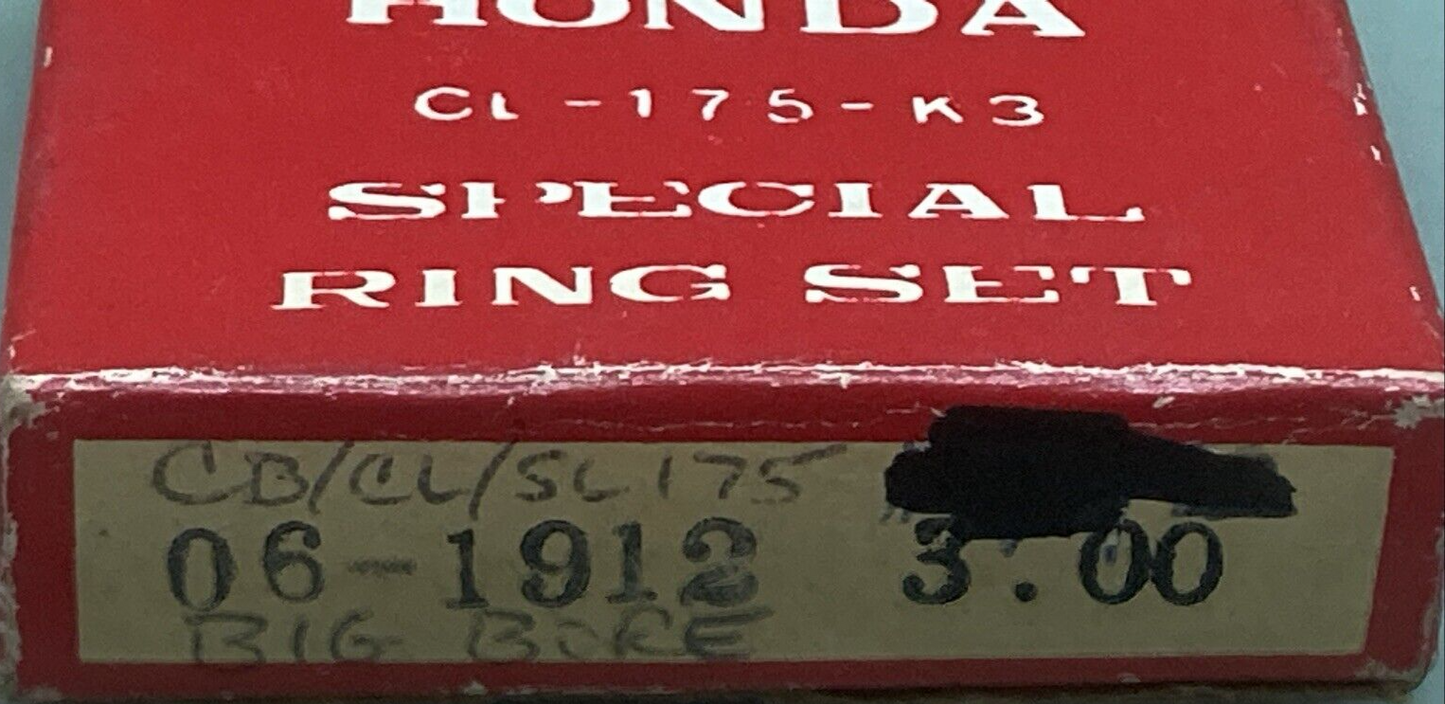 NEW GENUINE ROCKY 06-1912 PISTON RING SET 3.00 FITS HONDA CL175 K3
