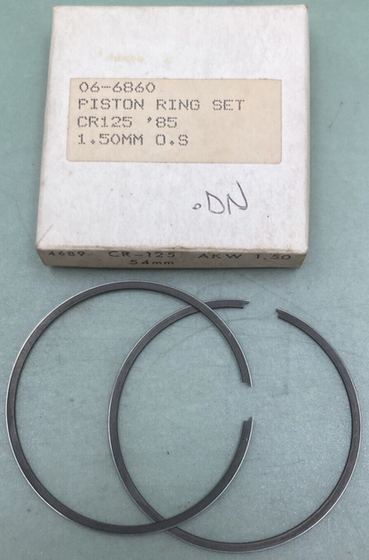 NEW GENUINE ROCKY 06-6860 PISTON RING SET 1.50MM O/S FITS '85 HONDA CR125