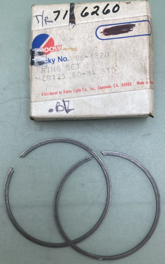 NEW GENUINE ROCKY 06-6820 PISTON RING SET STD FITS '80-'84 HONDA CR125