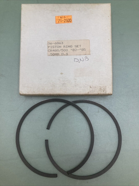 NEW REPLACES HONDA 06-6863 PISTON RING SET 0.50MM OS FITS '82-'85 CR480/500